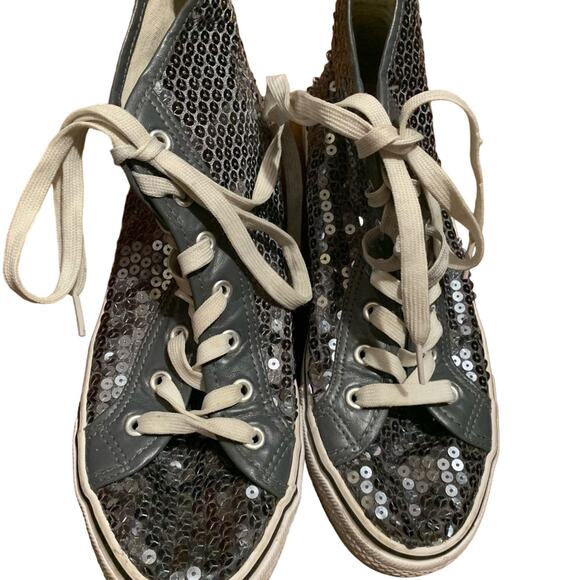Balera women’s high top silver sequined dance sneakers size 8 - Picture 7 of 12